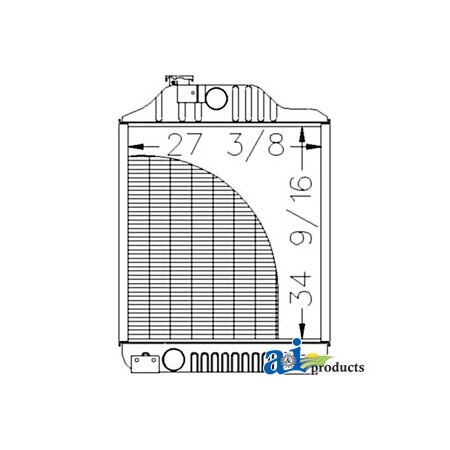 A & I Products Radiator 1" x1" x1" A-RE21557